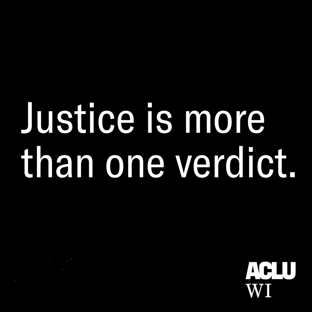 ACLUofWisconsin's tweet image. We hear the verdict in Derek Chauvin’s trial is coming shortly.

A reminder: Real justice would be George Floyd being able to return to his daughter Gianna.