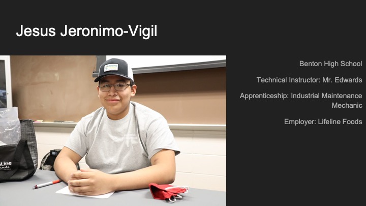 Congratulations to <a href="/bentoncardinals/">Benton Cardinals</a> student, Jesus! Hard work and training <a href="/HillyardTech/">Hillyard Tech Center</a> has landed him a great opportunity in youth apprenticeship.