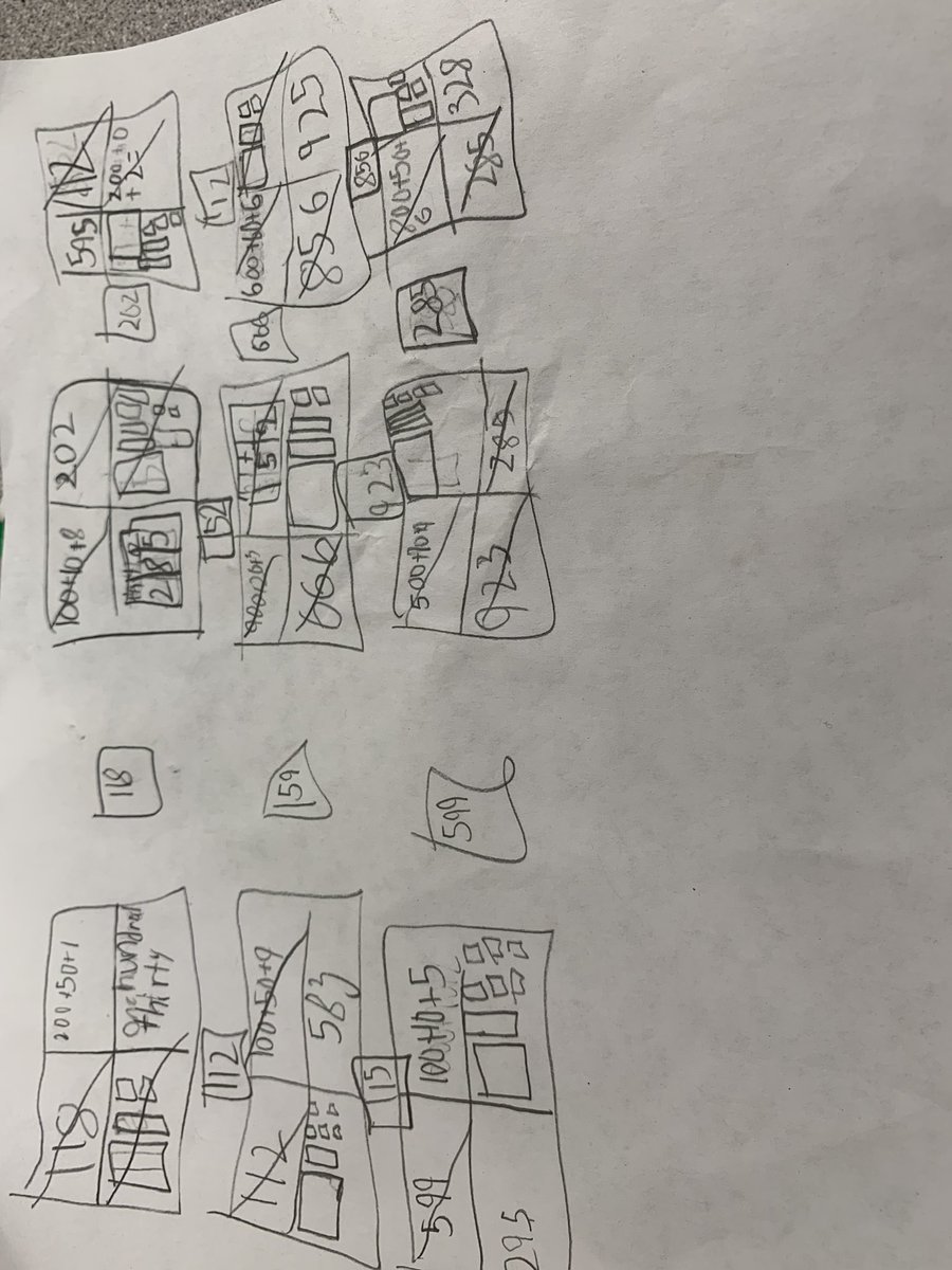 alisonteaches2's tweet photo. When working on Numtanga and you challenge your kiddos to create their own for 3 digit numbers for a weekend project and one student takes you up on it!   So proud of this kiddo!  Next we will work on adding in number words. @gregtangmath @kbyrne_DASD https://t.co/TLgKxap31Y