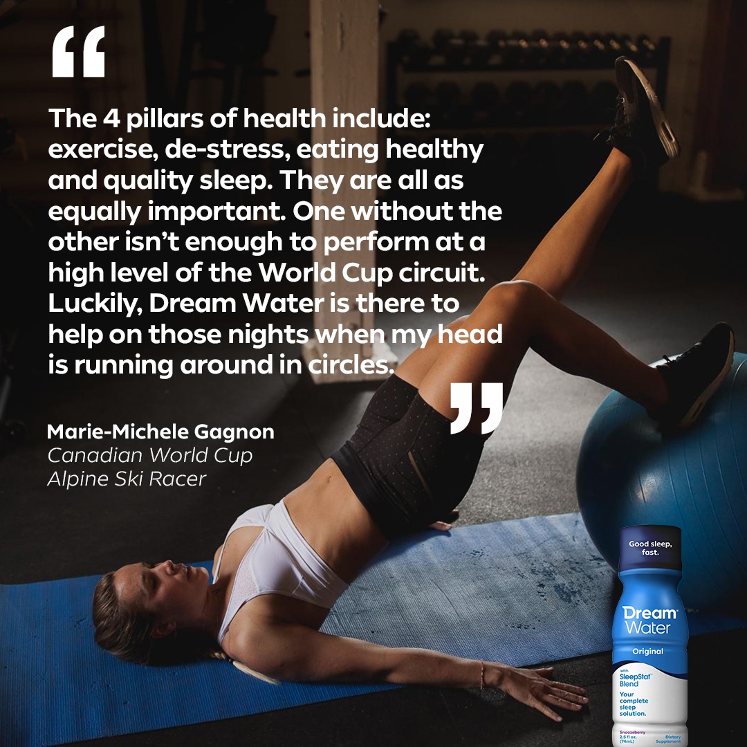 <a href="/MarieMGagnon/">Marie-Michèle Gagnon</a> explains the importance of getting a good night sleep before training for a ski event.🏅