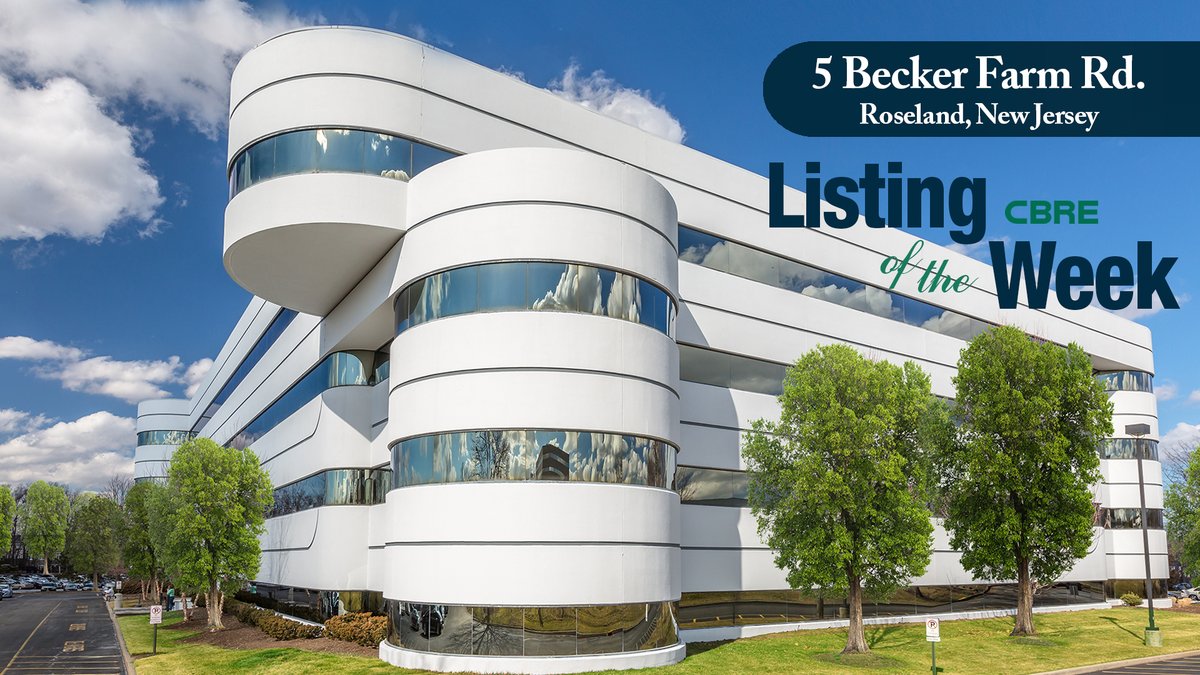 IGTriSuburbanIP's tweet photo. CBRE, Inc. has been retained as the exclusive advisor for the sale of 5 Becker Farm Road, a 91% leased, 121,667± SF Class A office building located in Roseland, New Jersey. For information on this property, contact Jeremy Neuer at 732-509-2888. @CBRE.com/Igtristate @JNeuer19 https://t.co/TsJUlOhqMU