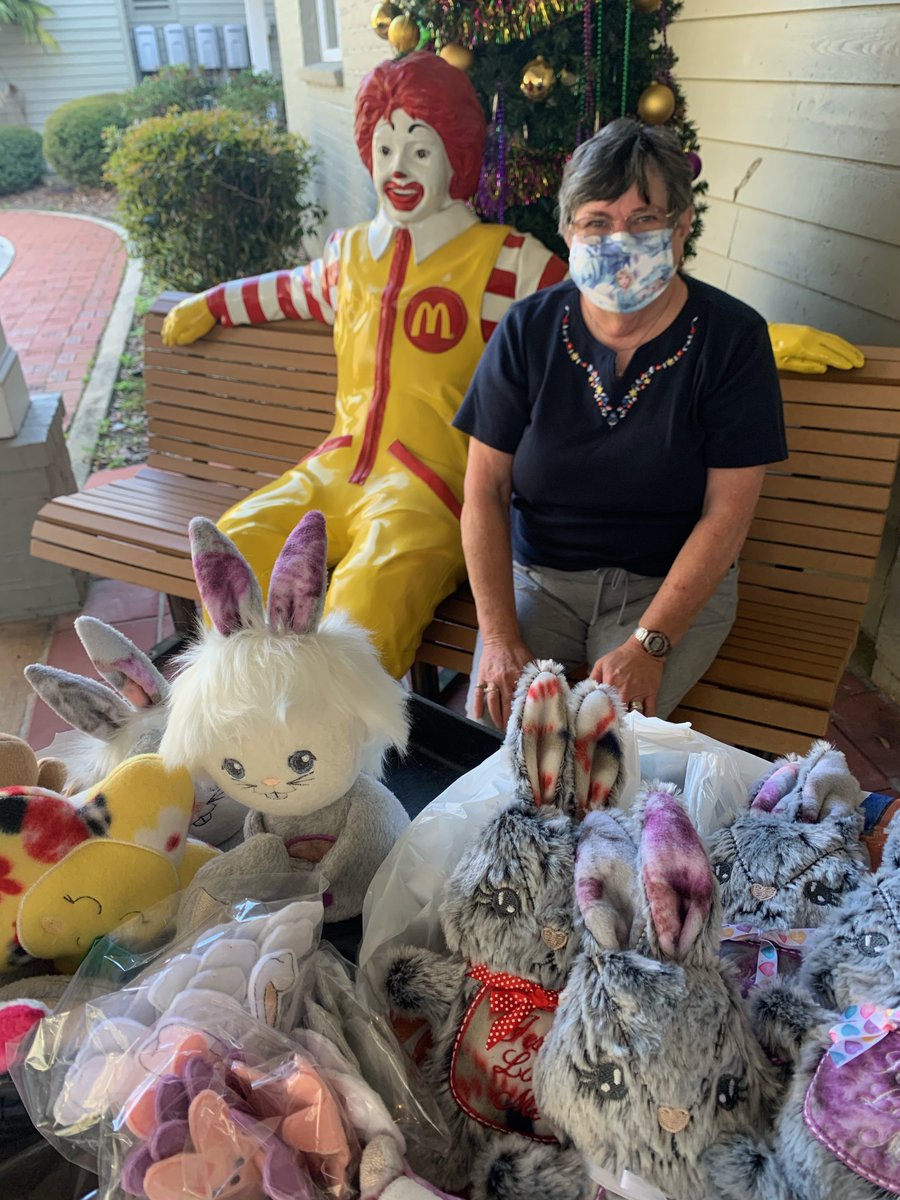Thank you to Ms. Sally Sullivan for her donation of these beautiful hand made toys complete with lots of cuddly bunnies for the springtime collection!