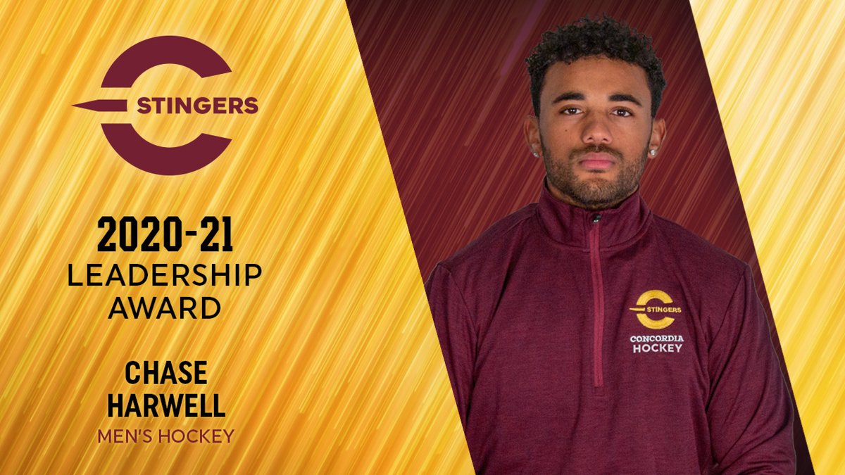 The_Stingers's tweet photo. Men's hockey forward Chase Harwell is a leader on the ice and in the community, where he is involved in initiatives to support and bring together BIPOC hockey players. Harwell has earned a 2020-21 Stingers Leadership award. Congrats Chase! #CUstingers #CUleadership #Montreal https://t.co/5Uh2YoSnA4