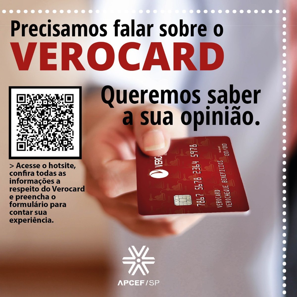 apcefsp's tweet photo. 👊 🍽 #Verocard - Apcef/SP lança hotsite sobre cartão e quer sua participação no levantamento de dados para questionar termos do edital que será aplicado no próximo processo licitatório da Caixa. Leia mais: https://t.co/nIUBBbmIir
#verocard #lutapelosdireitos #apcefsp #tíquete https://t.co/MXXDjdI4Oj