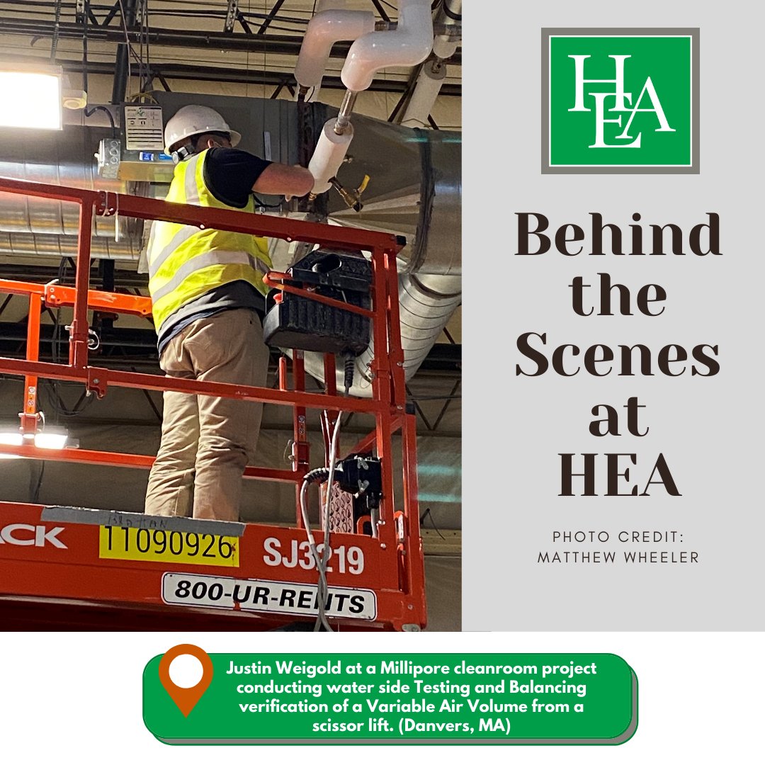 FST_Technical's tweet image. Behind the Scenes: TAB verification of a VAV conducted by Justin Weigold, Senior Project Engineer. Photo Credit: Matthew Wheeler, Engineering Manager
.
.
.
#BuilditSafe #HEAWorks #heaengineers #LifeatHEA #construction #solutions #buildingcommissioning #engineer