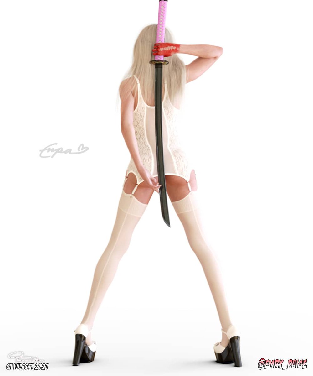 empaiger's tweet photo. Just some lingerie and katana. Seems like an appropriate combo.
#pixellivesmatter #virtualmodel https://t.co/k30U6aBtXk