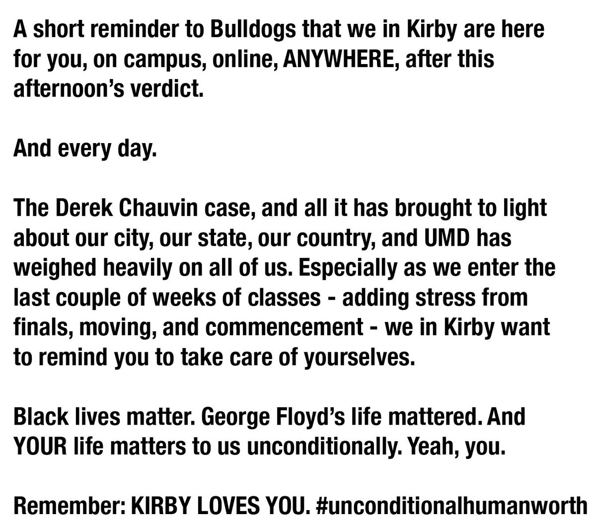 From Kirby staffers Jeni, Jessi, Lesa, Erin, Tori, Gina and Mat.
