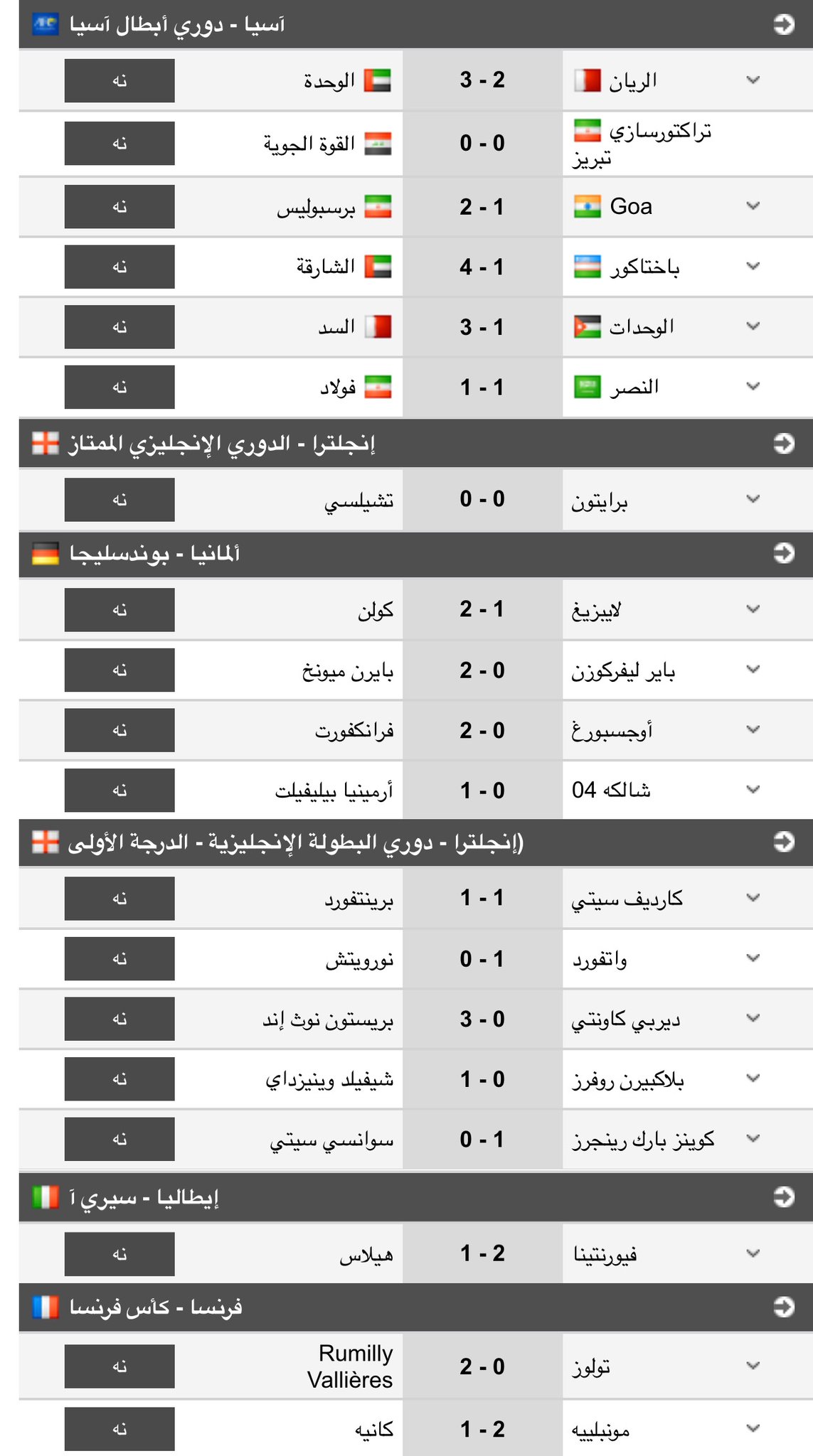 الثلاثاء مباريات يوم جدول مباريات