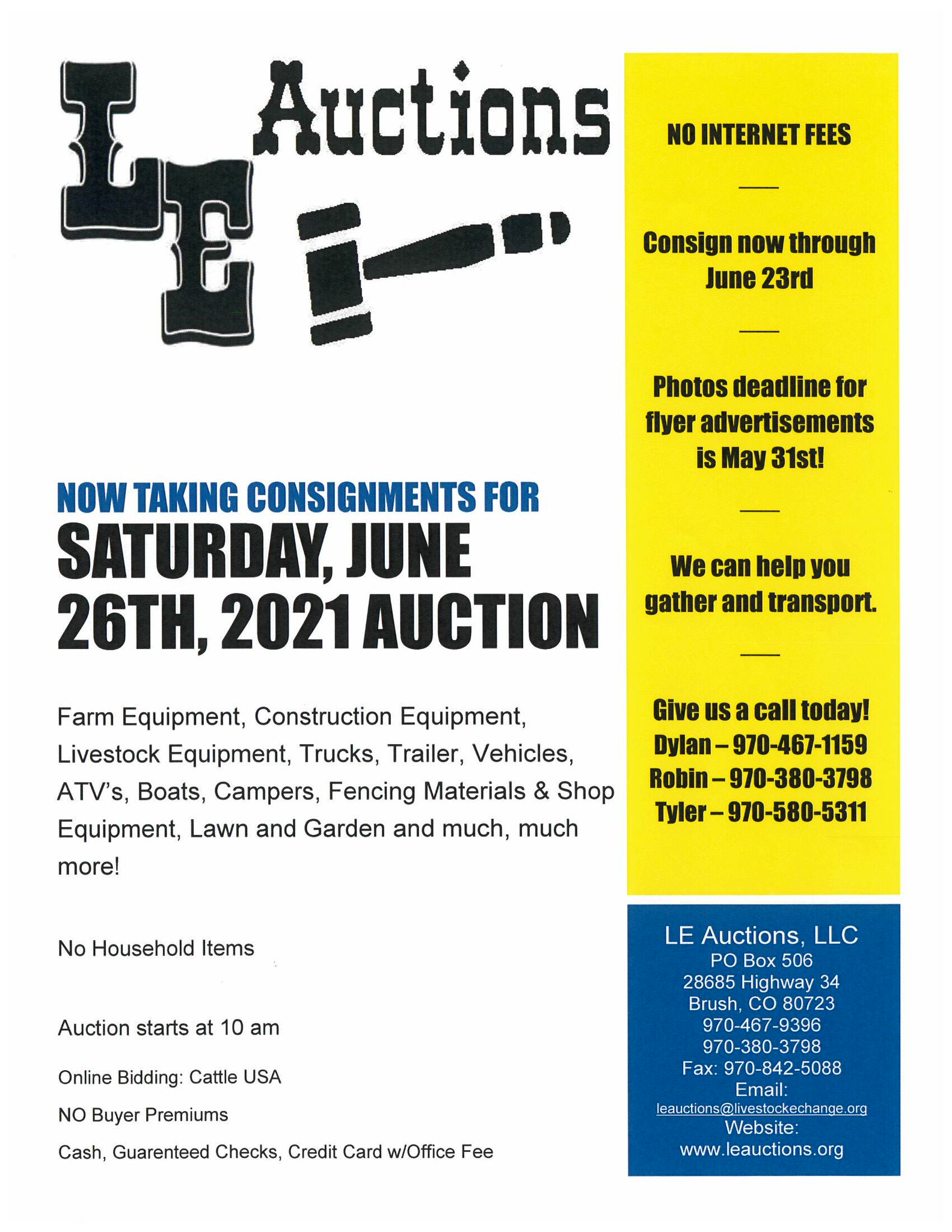 Livestock Exchange LLC on Twitter "Taking Consignments for Saturday