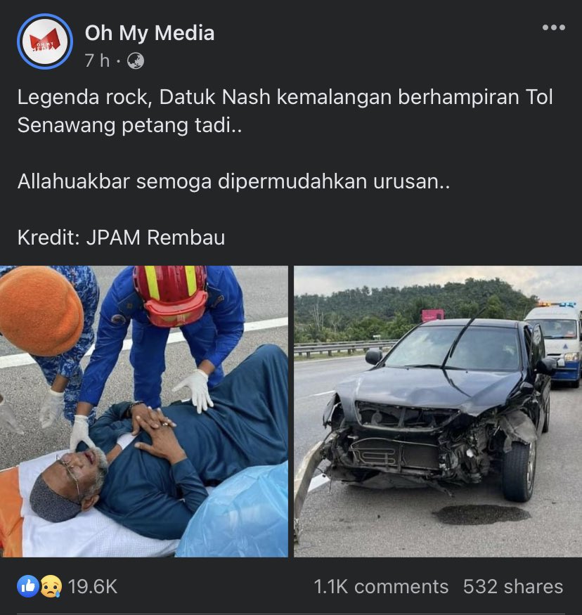 Kemalangan nash Penyanyi Nash