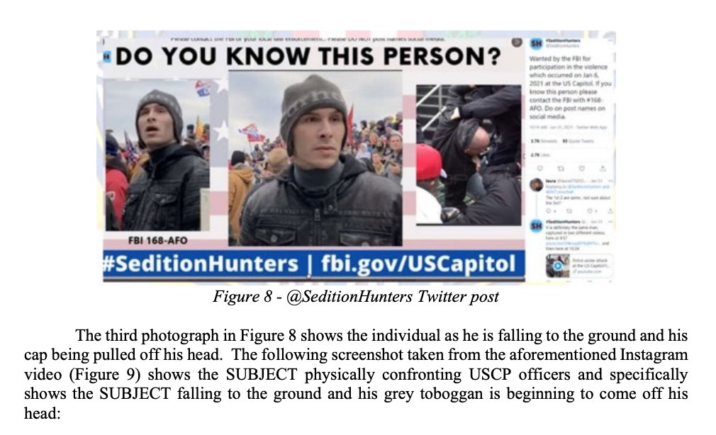 The feds say Stephen Chase Randolph (aka  #GrayCarharttHat) was among the first to break the barriers at the Capitol. The FBI affidavit cites the work of  @SeditionHunters directly.  #SeditionHunters  https://www.huffpost.com/entry/facial-recognition-capitol-defendants_n_607f34c0e4b0df3610c17614