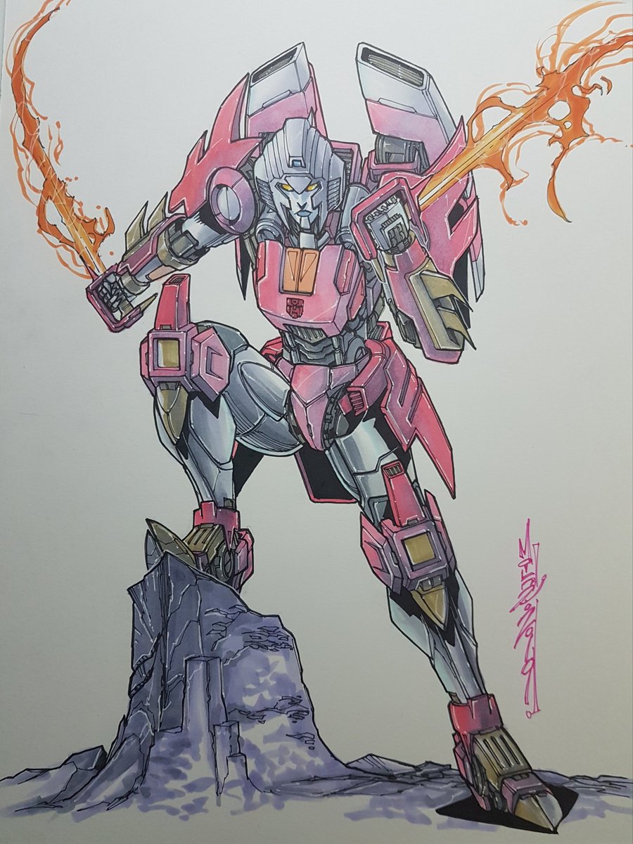 So Arcee was thought of as this lame girl character who needed to be badass, so she is now the most dangerous transformers who stands out from her race because of her gender and has a dark back story, he went about it in a bad way but I see what he was TRYING to do.