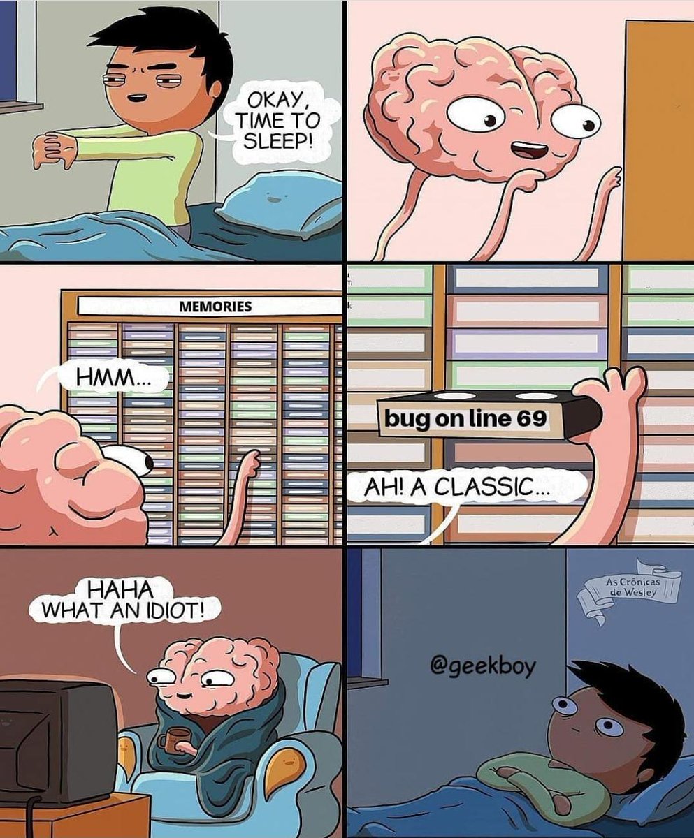 PR0GRAMMERHUM0R's tweet photo. My brain at 3am https://t.co/QzClXjuaTi https://t.co/xc9rzqEm2E