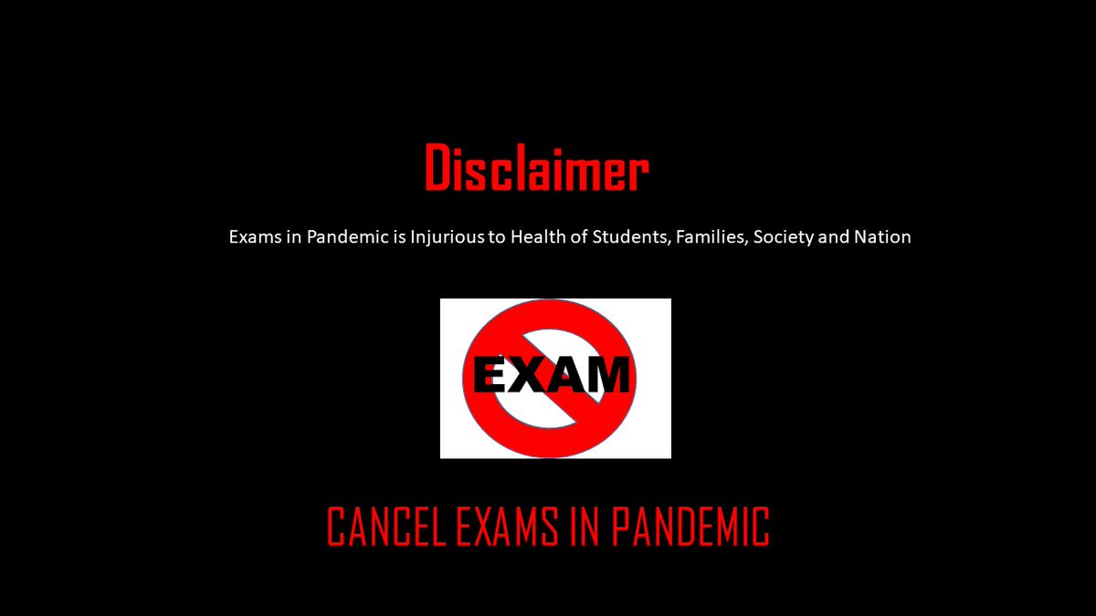 asp_7171's tweet photo. Exams in Pandemic is is Injurious to lives.
Cancel Now. 
#JusticeFor12thBoard
#AlternativeAssessment
#cancel12thboardexams2021 
#CancelAllBoardExams 
#cancelapboardexams2021 
#StudentsLivesMatter 
#WakeUpAssamGov 
#cancelboards2021 https://t.co/MTjEMmZRjK