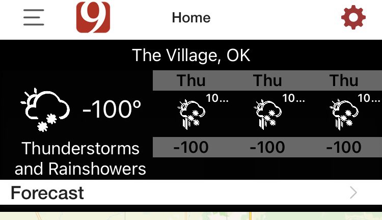 Wowsers! I do not remember @tornadopayne saying it was going to be THIS cold! @NEWS9 🤣#news9app