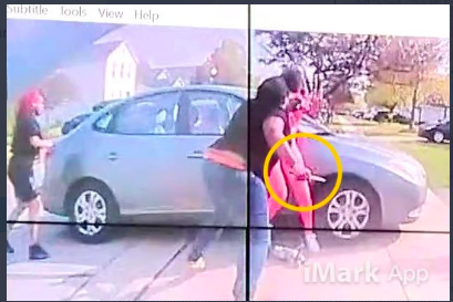 And I'm sorry, but if you can watch that video and see this shot of her about to stab someone right before the officer fired and think it's an improper use of force, there really isn't much to discuss.