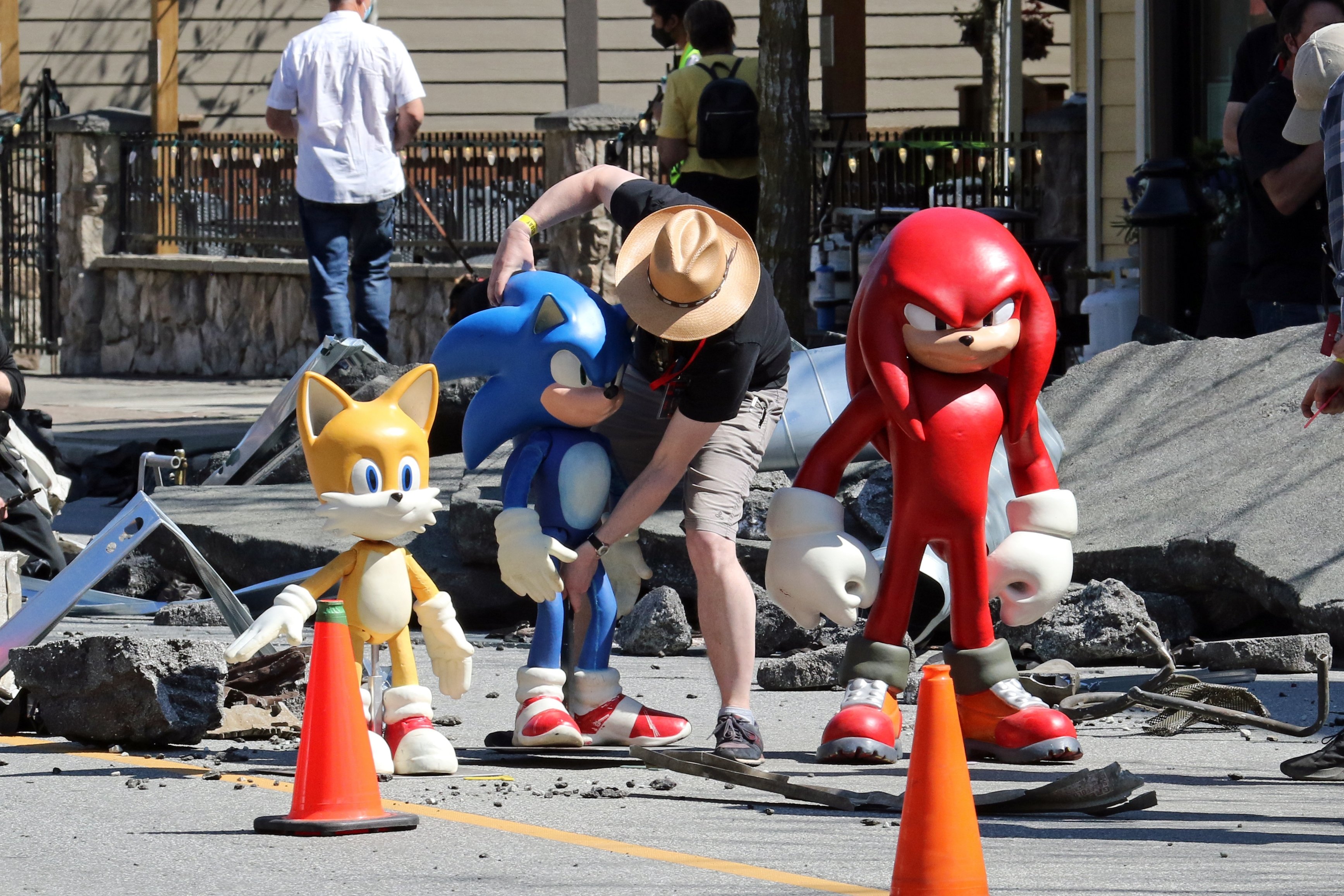 Sonic: la película 2 knuckles grabación jim carrey