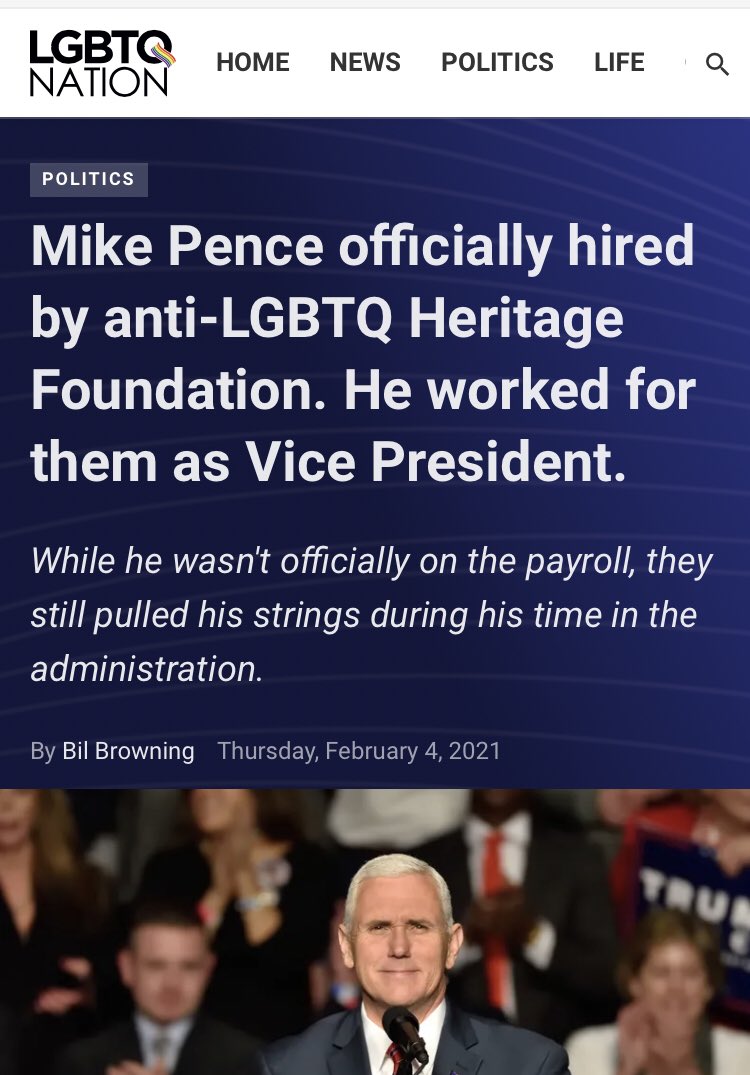 Here is an LGB Alliance leader, praising the Heritage Foundation. The Heritage Foundation is a far-right group that hates all LGBT people.
