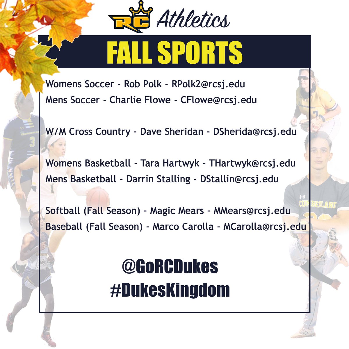 🗣Great news - <a href="/NJCAARegionXIX/">NJCAA Region 19</a> will be returning to traditional seasons starting this fall! Contact any of our Fall coaches for any and all information.