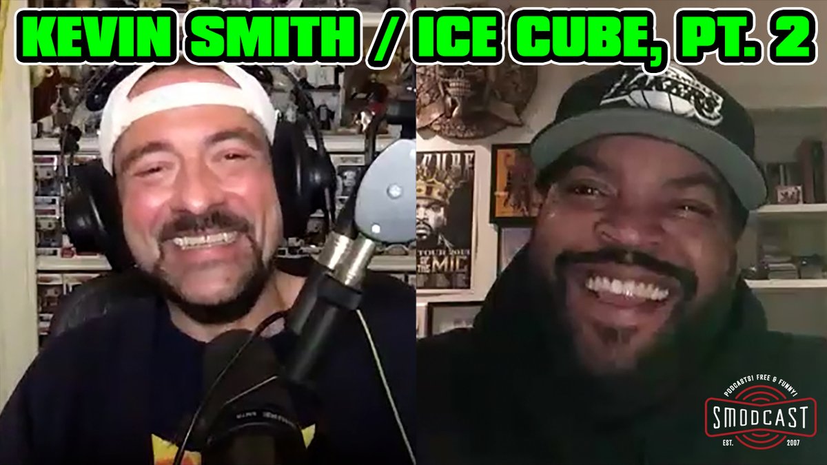 SModcastNetwork's tweet image. Happy 4/20 everyone!

SModcast 442: A Good Day with Ice Cube, Pt. 2 with @ThatKevinSmith &amp;amp; @icecube dropped at 4:20 PM PDT on 4/20 over at youtube.com/kevinsmith.

Bask in that glow and enjoy!

youtube.com/watch?v=I8MLpY…

#SModcast