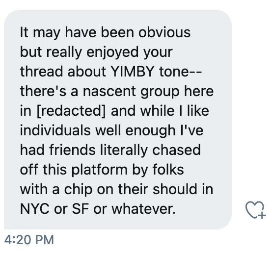 If you live in San Francisco or New York, don't jump into another community and start spouting off how you know the answers to their problems. Stop!