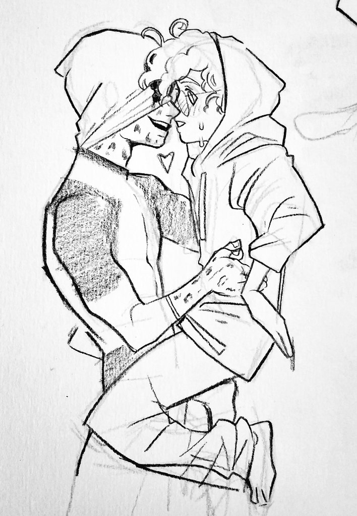 My newfound obsession, #spideypool. Comment down below funny/cute/angst ideas and I may draw them up 🖤 