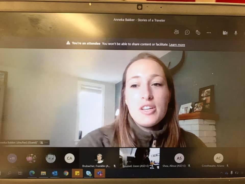 mrsdartaylor's tweet photo. P.A.W.S. Day 2...Adam Awad,  “Dignity is our birthright” Sharing the virtual limelight was Anneka Bakker, and Shawn Moreton, and our own Maddi Pond, owner of AMP IT UP, got the students moving. Something for everyone!Anglophone East School District JMA Armstrong High School https://t.co/NPzGo69NVo