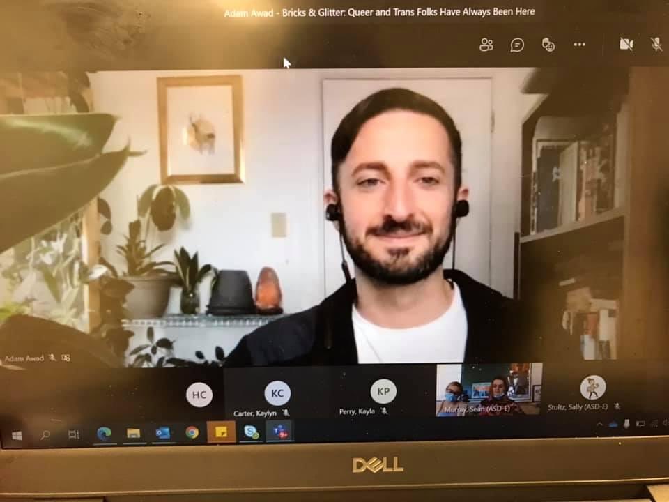 mrsdartaylor's tweet photo. P.A.W.S. Day 2...Adam Awad,  “Dignity is our birthright” Sharing the virtual limelight was Anneka Bakker, and Shawn Moreton, and our own Maddi Pond, owner of AMP IT UP, got the students moving. Something for everyone!Anglophone East School District JMA Armstrong High School https://t.co/NPzGo69NVo