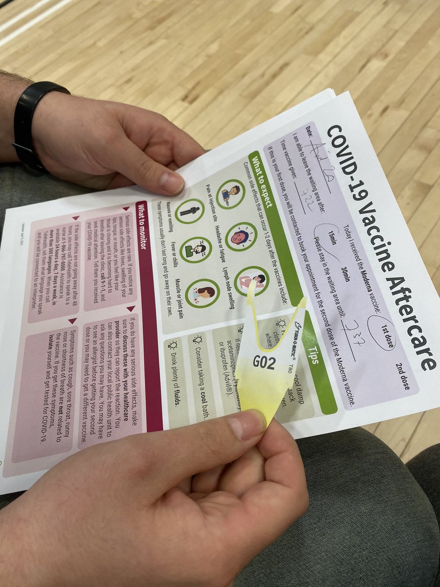 the vaccination clinic by my house has a random draw for waitlisted folks if there are left over doses each day AND MY PARTNER JUST GOT HIS STAB 🥳🥳🥳