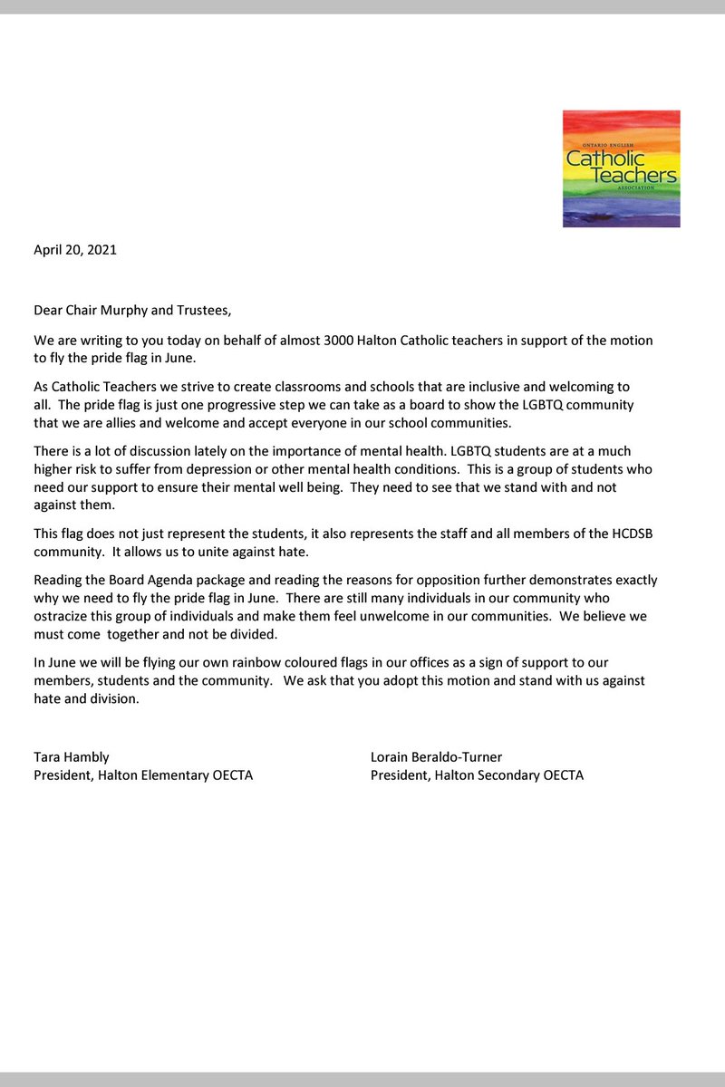 Catholic Teachers (@oectaheu) on Twitter photo #FlyTheFlag #StandTogether #Inclusive #OECTA <a href="/HCDSB/">Halton Catholic DSB</a> <a href="/OECTAProv/">Catholic Teachers</a> <a href="/HSUOECTA/">Halton Sec OECTA</a> #FlyTheFlag #StandTogether #Inclusive #OECTA <a href="/HCDSB/">Halton Catholic DSB</a> <a href="/OECTAProv/">Catholic Teachers</a> <a href="/HSUOECTA/">Halton Sec OECTA</a>