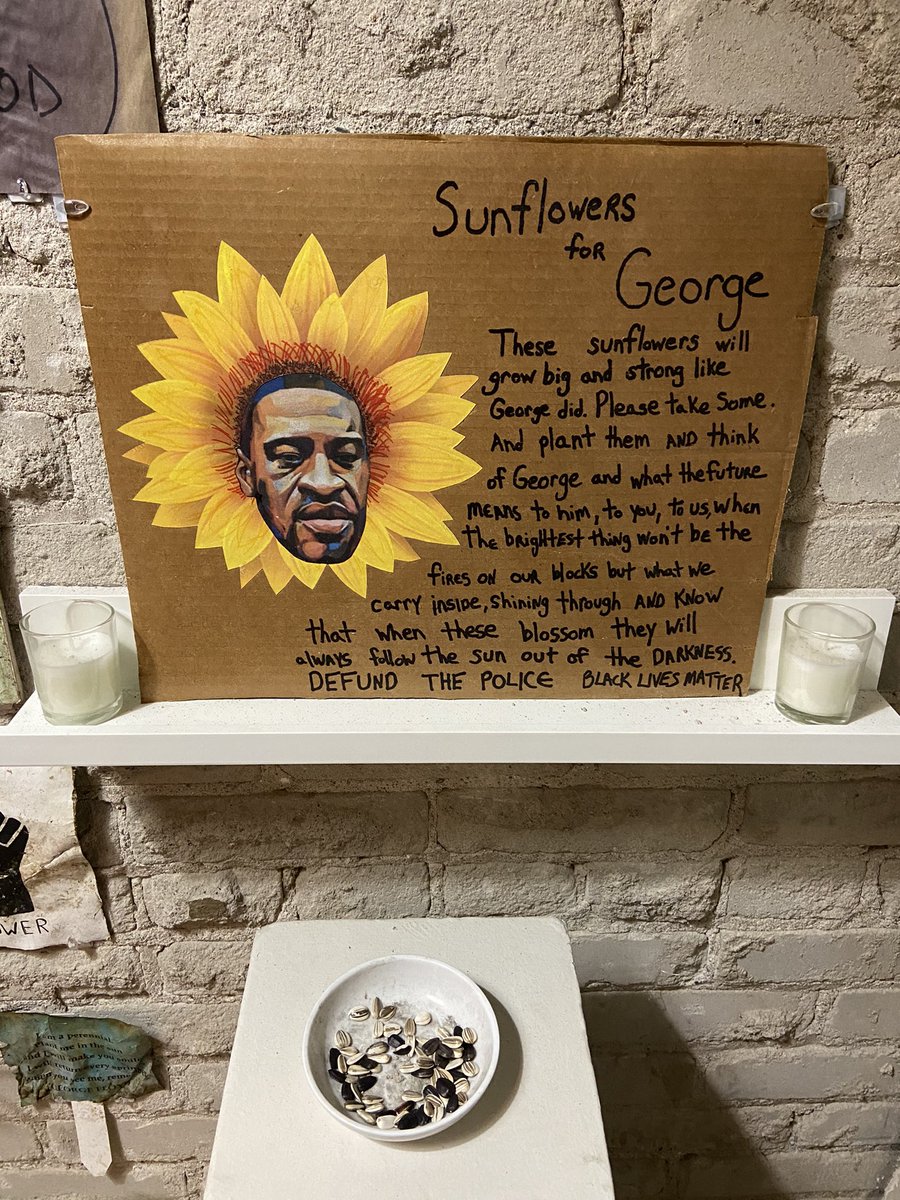 Kids made and left many of the art pieces honoring George Floyd. The Midwest Art Conservation Center is planning on turning the memorial into a traveling exhibit, Gaither said, because it’s even more historic now