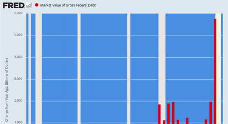 The market value of gross US federal debt.