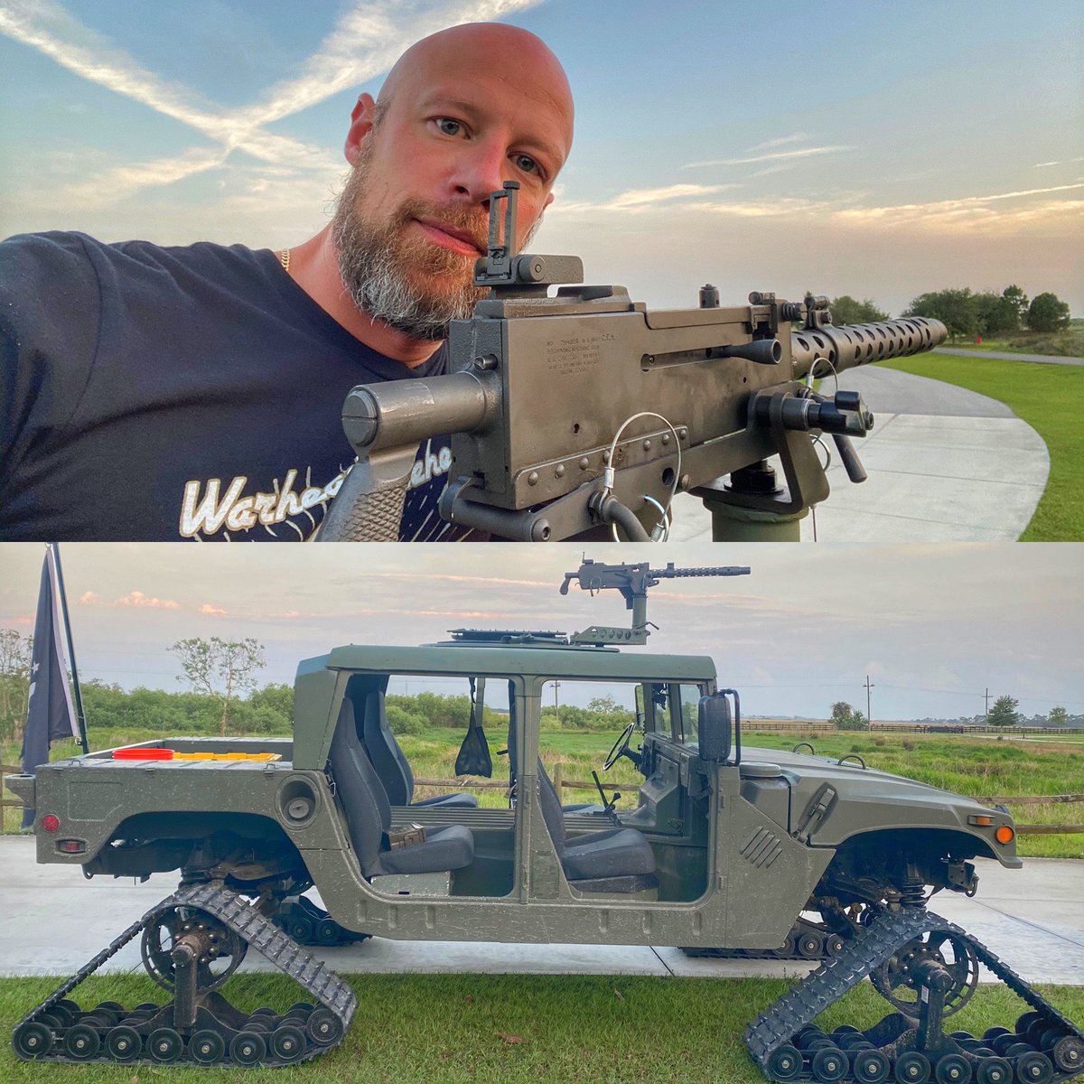 Mrgunsngear's tweet photo. Just showed up at the #RompInTheSwamp and I like what I see so far 🇺🇸
#1919 #smithandwesson #mrgunsngear #caldwell #humvee #tracks #machinegun #crimsontrace #machinegunfunk #gemtechsilencer
#rompintheswamp2021 https://t.co/gs18P2iwUf