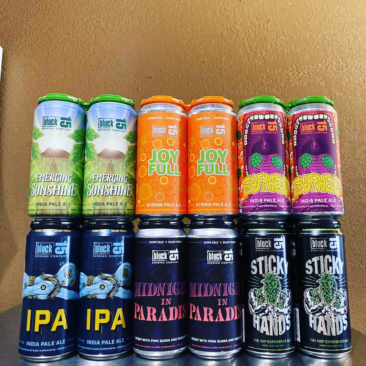 Fresh cans from <a href="/Block15Brewing/">Block 15 Brewing Co.</a> now available! Cheers 🍻