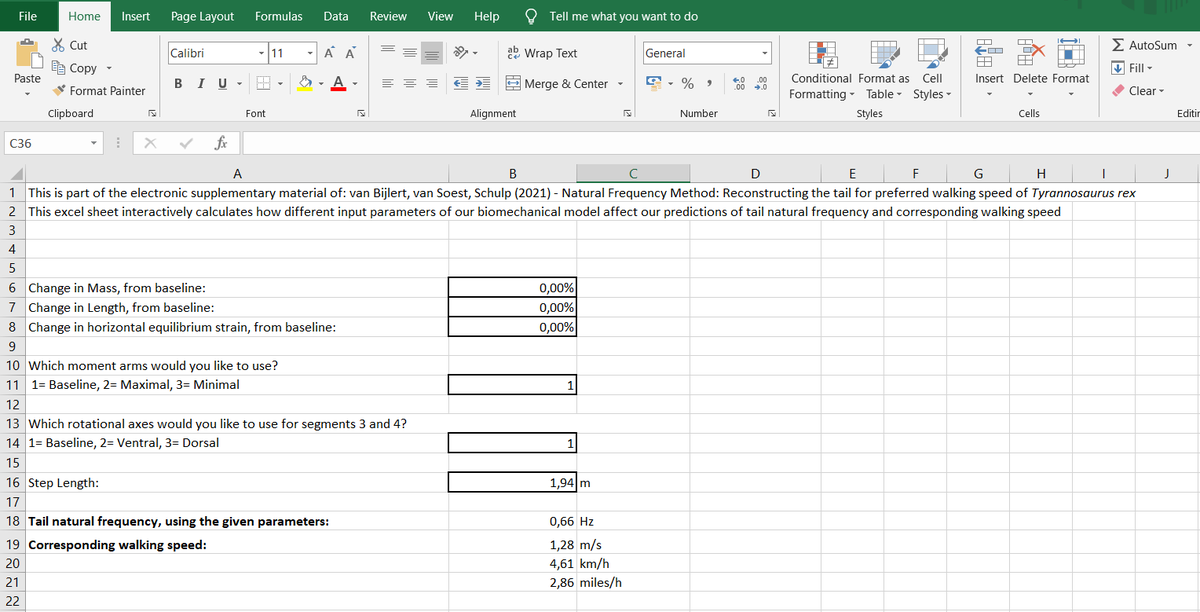 We've added an excel spreadsheet as supplementary material, that lets you try out different assumptions for the model, and see how this affects the outcome: https://doi.org/10.6084/m9.figshare.14387084.v1 This was inspired by  @aeroevo's talk at  @SVP_vertpaleo!We've also some 3D scans of the tail