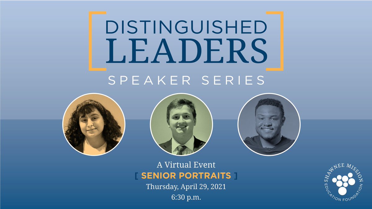 Need a little hope for the future? Look no further than the Distinguished Leaders Speaker Series to hear our <a href="/theSMSD/">SM School District</a> seniors in their own voices. They are an inspiration!!

Join <a href="/theSMEF/">Shawnee Mission Education Foundation</a> for 'Senior Portraits' April 29. It's free and open to the public.
smef.org/seniorportraits