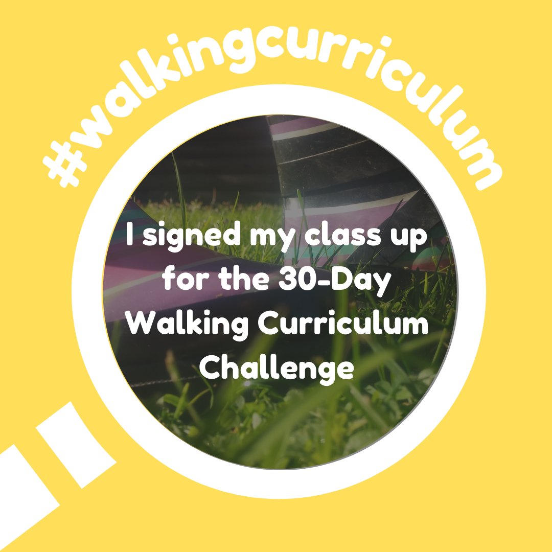 Can't wait to #GetOutside with the #WalkingCurriculum