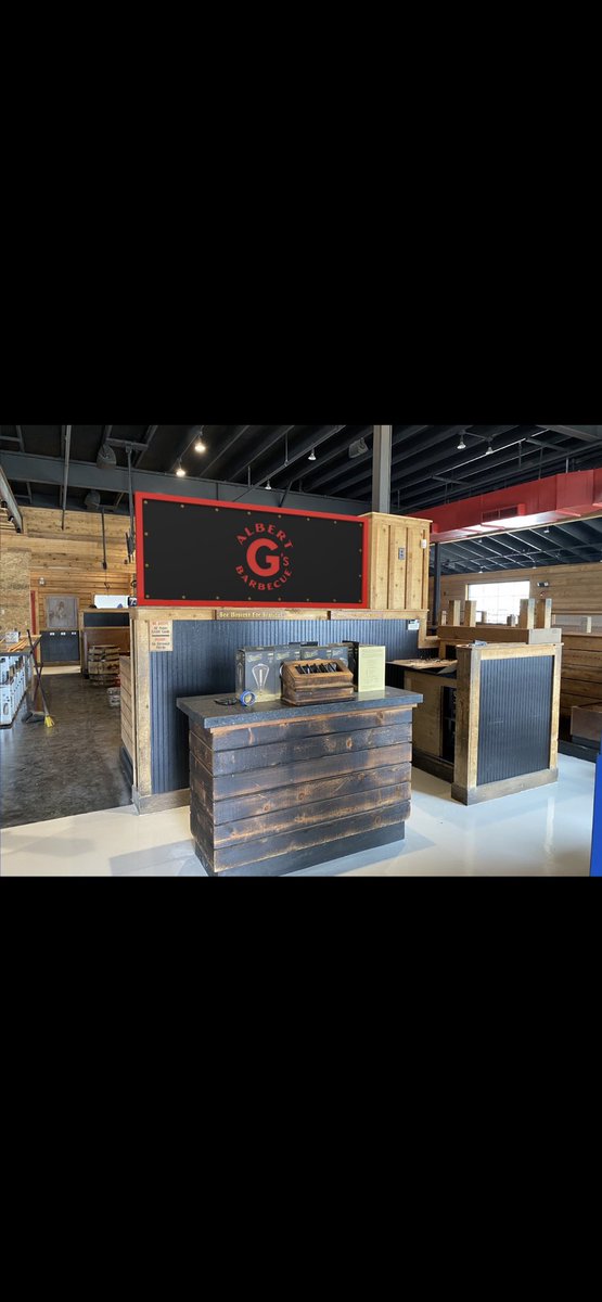 Albert G’s BBQ south tulsa location is almost finished. Stay tuned this ones gonna be bad ass. #sfgdesign #albertgsbbq