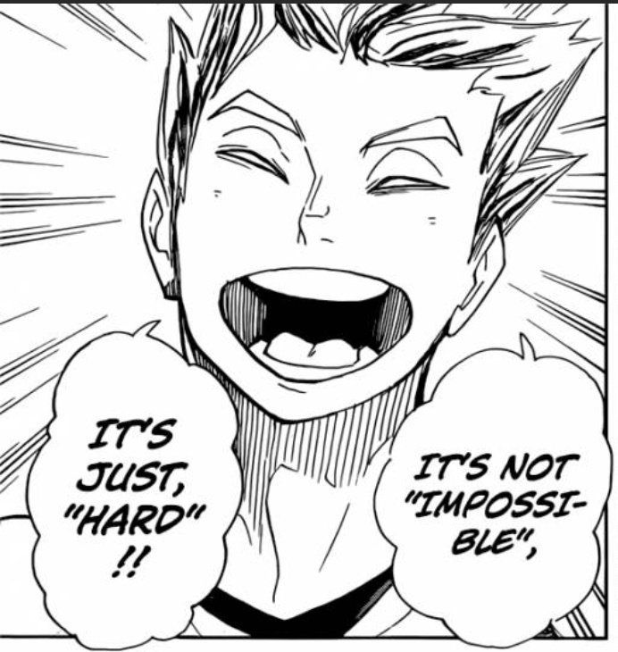 @__mikankan "favorite phrase" sent me into a brain spiral but u know what it's "it's not 'impossible' it's just 'hard'!!"