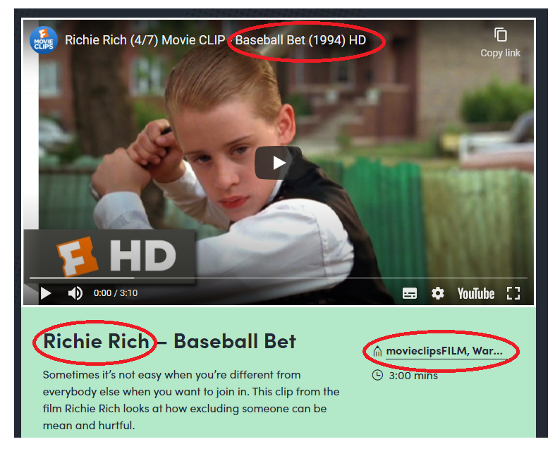 Richie Rich: Video - American -1994 for yr 3/4Poor Richie Rich privileged white boy excluded from playing with the other kids. They let him play & of course he saves them all.Does anyone under 20 even know who Richie Rich is, NO the rich are not our saviours #Auspol