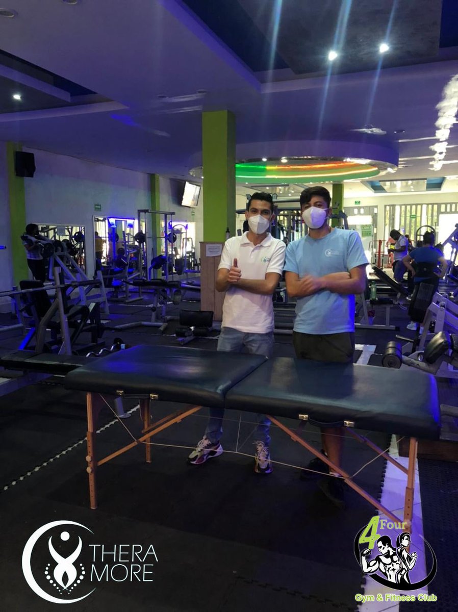 4FourGym's tweet photo. ¿Entrenaste INTENSO o tienes alguna lesión que dificulte tu rutina?

@4FourGym y #TheraMore ofrecen:

- Terapia de Recuperación Muscular
- Atención de Lesiones Específicas
Informes al 443 217 8996 o recepción del gimnasio.
¡Aprovecha tu descuento como socio!

#4FourGymFitnessClub https://t.co/XbCizs48l5
