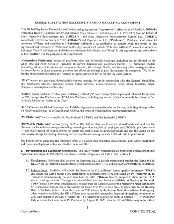 Xcension's tweet image. Sony is limitting RE8 versions on Xbox Series X to not run at higher resolution.

This marketing agreement also indicates that Sony is blocking RE8 from coming into Gamepass.