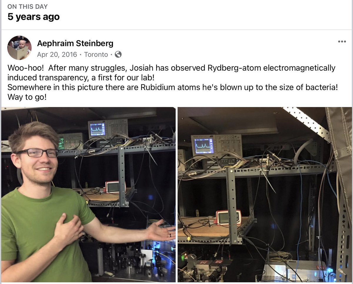 QuantumAephraim's tweet photo. Another #ThrowBackFigure, after a fashion.
Good memories.
@JosiahSinclair #AtomsTheSizeOfBacteria
@uoftphysics @CIFAR_News @CQIQC_Toronto
#RydbergAtoms #Quantum #QuantumNLO #EIT https://t.co/9sf0xWw3Ib