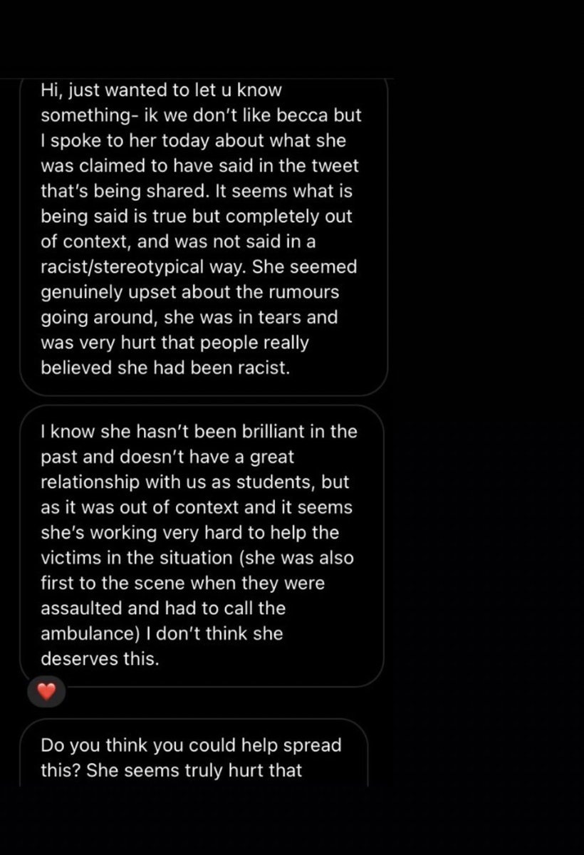 UPDATE: This young person is talking about Ms Meek. The level of gaslighting and manipulation is out of this world!!!!! Using strategic tears to silence the actual victims, absolutely horrific! This isn’t about you!