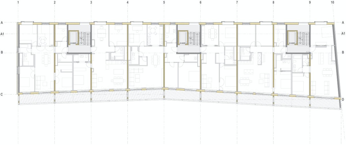 and so you can take buildings in germany, and do just this. the walden48 baugruppe by scharabi + raupach is a massive mass timber multifamily building - but it is effectively broken up into 3 separate bldgs, separated by firewalls. i love this project btw  https://scharabi.de/walden-48/ 