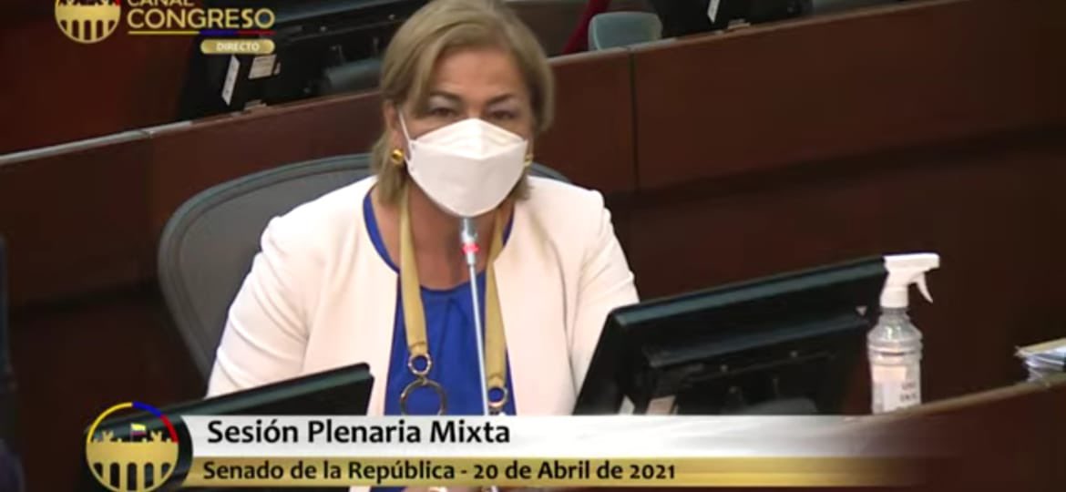 #PlenariaSenado_Mixta | #Debate | S. <a href="/EsperanzaSenado/">Esperanza Andrade Serrano</a>, vocera de la bancada <a href="/soyconservador/">Partido Conservador</a>, propone que para la reactivación económica se debe mantener el Programa de Apoyo al Empleo Formal y la exención de la sobre tasa del servicio eléctrico hasta diciembre de 2022.