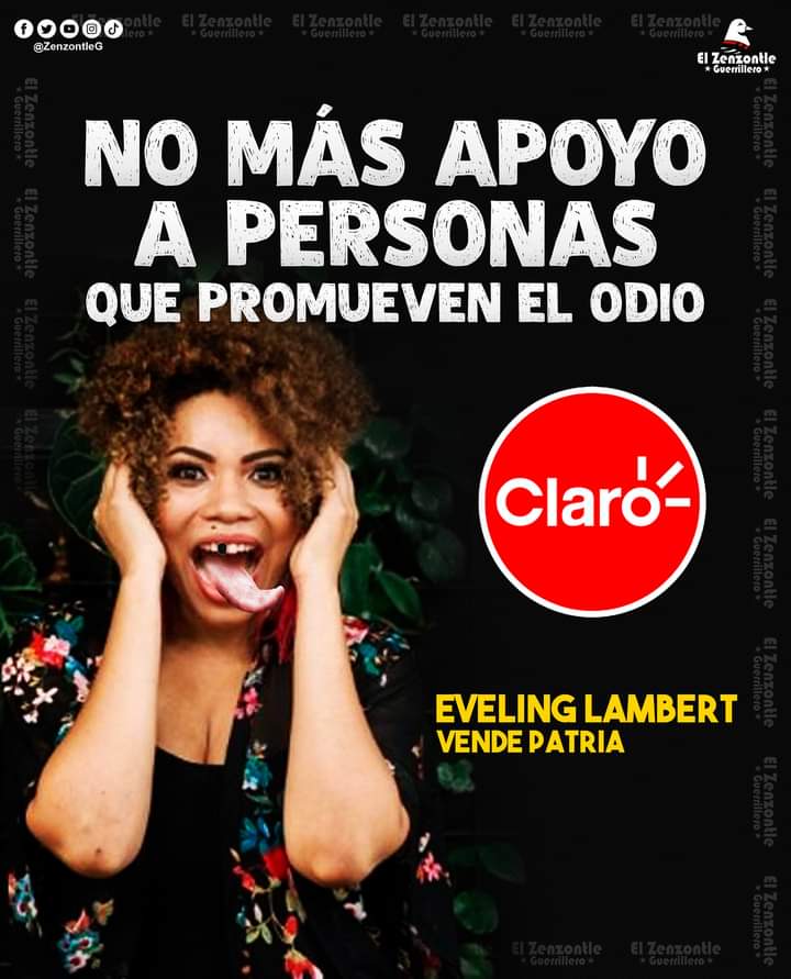 #NoPudieronNiPodran | No permitiremos que la Empresa Claro siga apoyando a Personas que promueven el odio en #Nicaragua !!! 🔴⚫✊🏻
#ManaguaSandinista 
#2021EsperanzasVictoriosas