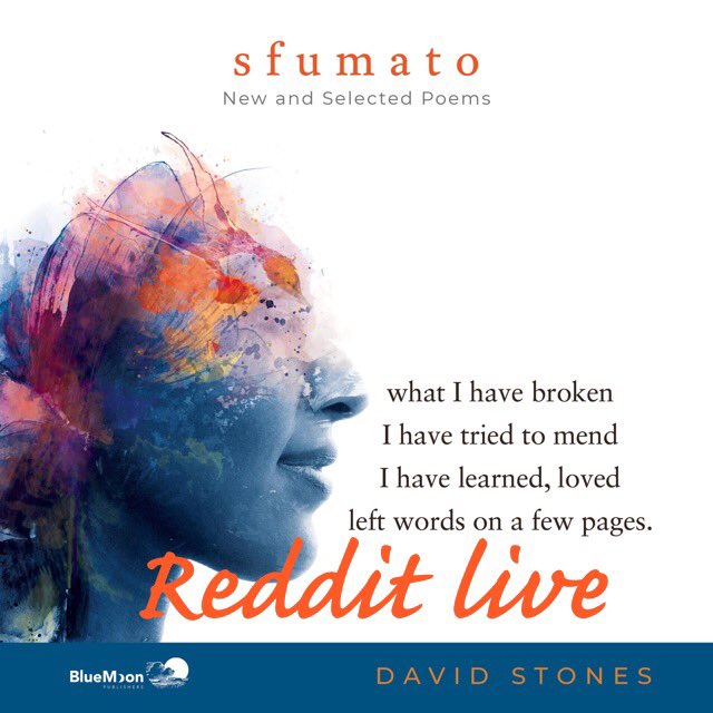 To my last tweet note that my live @reddit broadcast on r/readwithme on Friday the 23rd is now scheduled for 3 - 4 pm rather than 2 - 3 .....look for DavidStonesPoet and join this worldwide event...