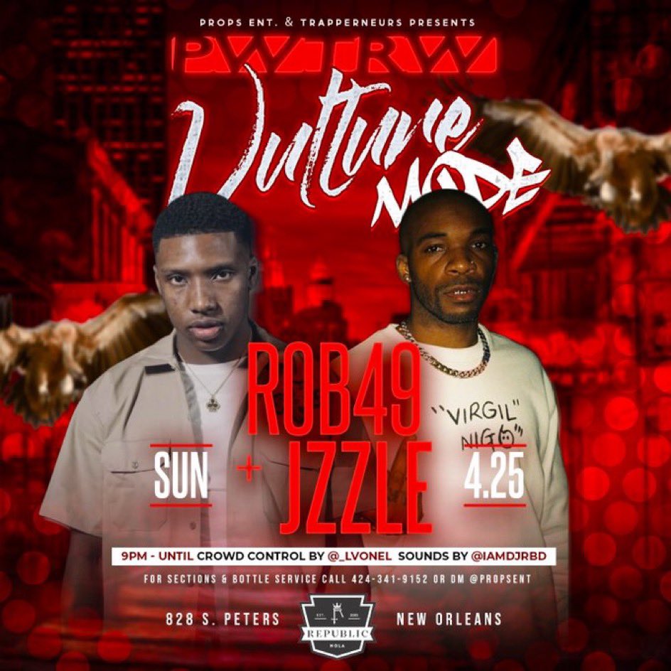 props_ent's tweet photo. MEET US AT REPUBLIC NOLA TOMORROW FOR PRESALES! From 3pm-4pm! Only 100 available 🔥 DM for more info! https://t.co/oKNv5ENjpK