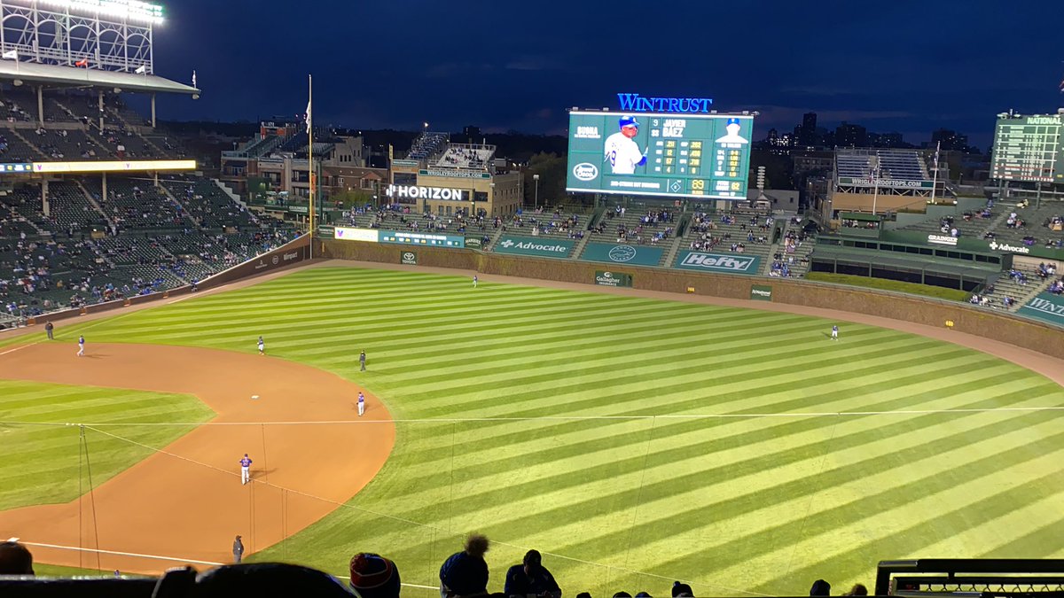 Little cold tonight but not too bad. Go cubs!